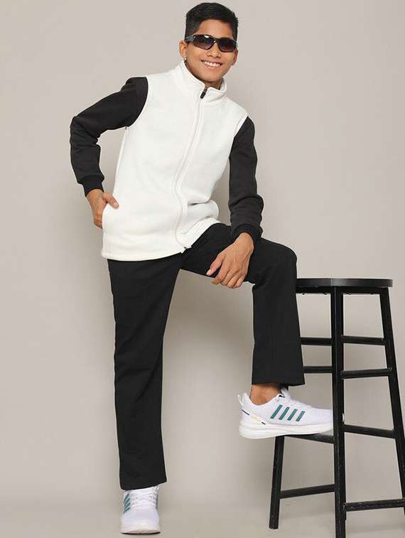 boys solid white cotton regular jackets & coat - 22464988 -  Standard Image - 3
