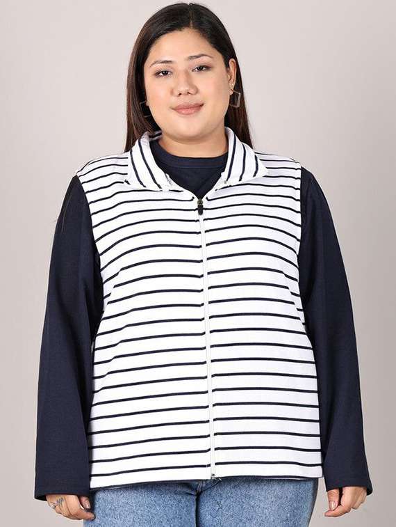 women white cotton regular jacket