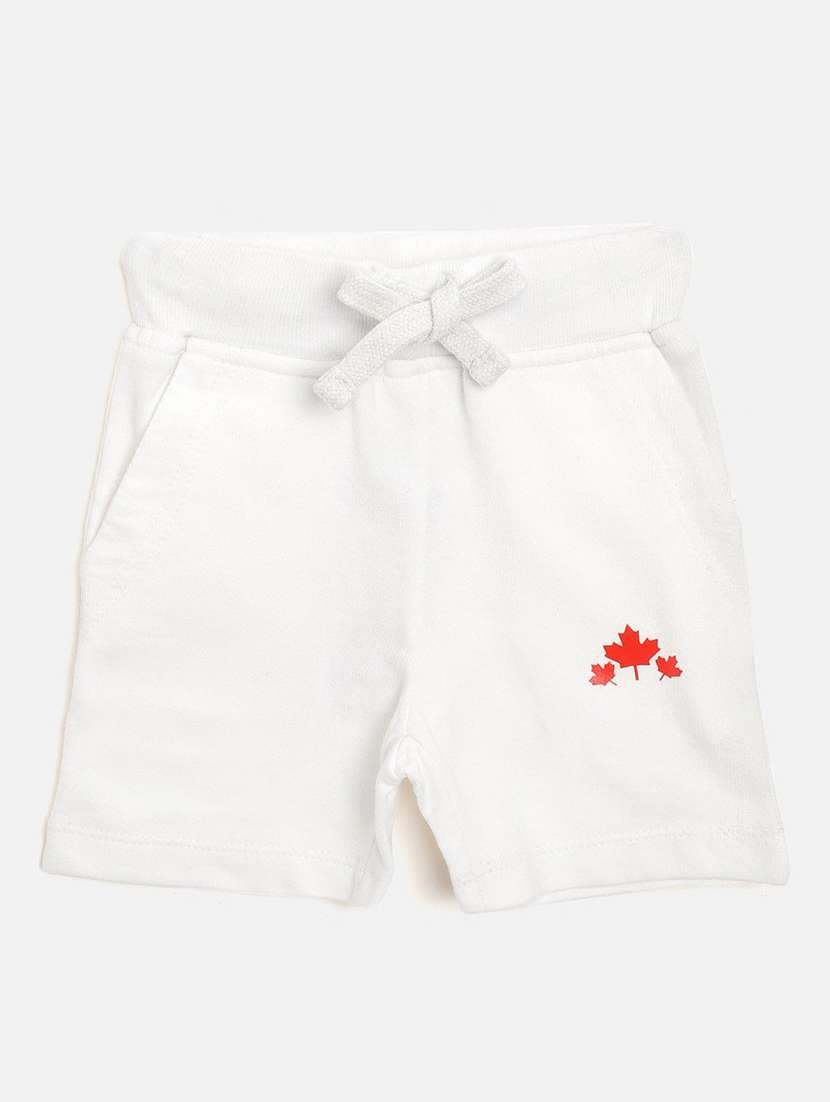 kids white cotton shorts shorts and three-fourth