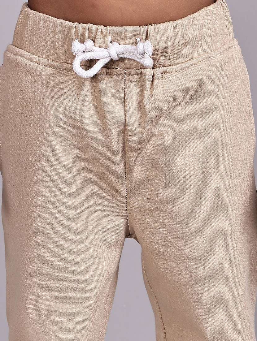 boys beige cotton casual wear joggers - 22465061 -  Standard Image - 3