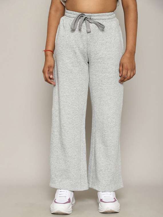 boys solid grey cotton track wear