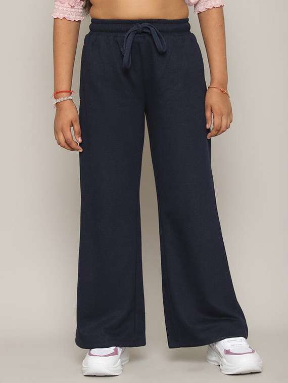 girls blue cotton track wear