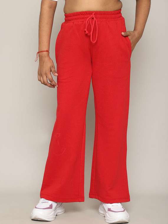girl red cotton track wear