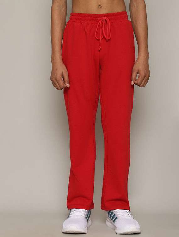 boys solid red cotton track wear