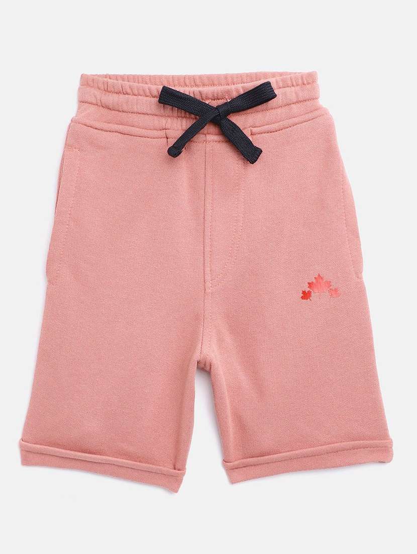 girls pink cotton shorts shorts and three-fourth