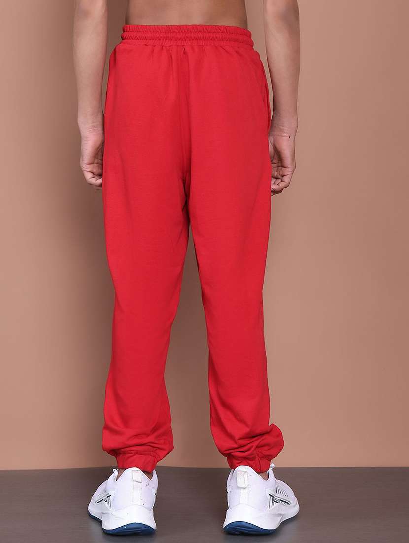 boy red cotton blend plain jogger - 22465102 -  Standard Image - 3