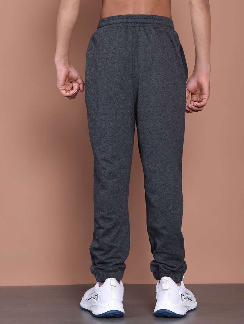 boys grey cotton blend plain jogger - 22465104 -  Standard Image - 3