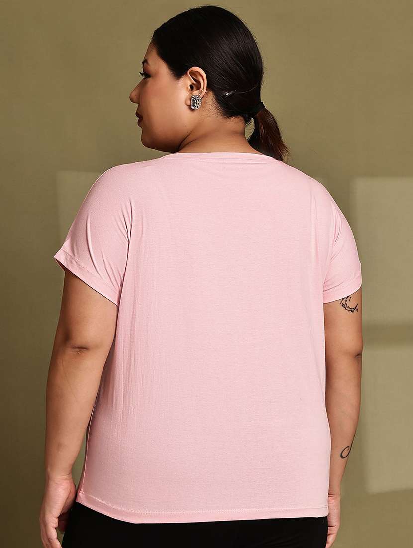 women solid short sleeve t-shirt - 22465117 -  Standard Image - 3