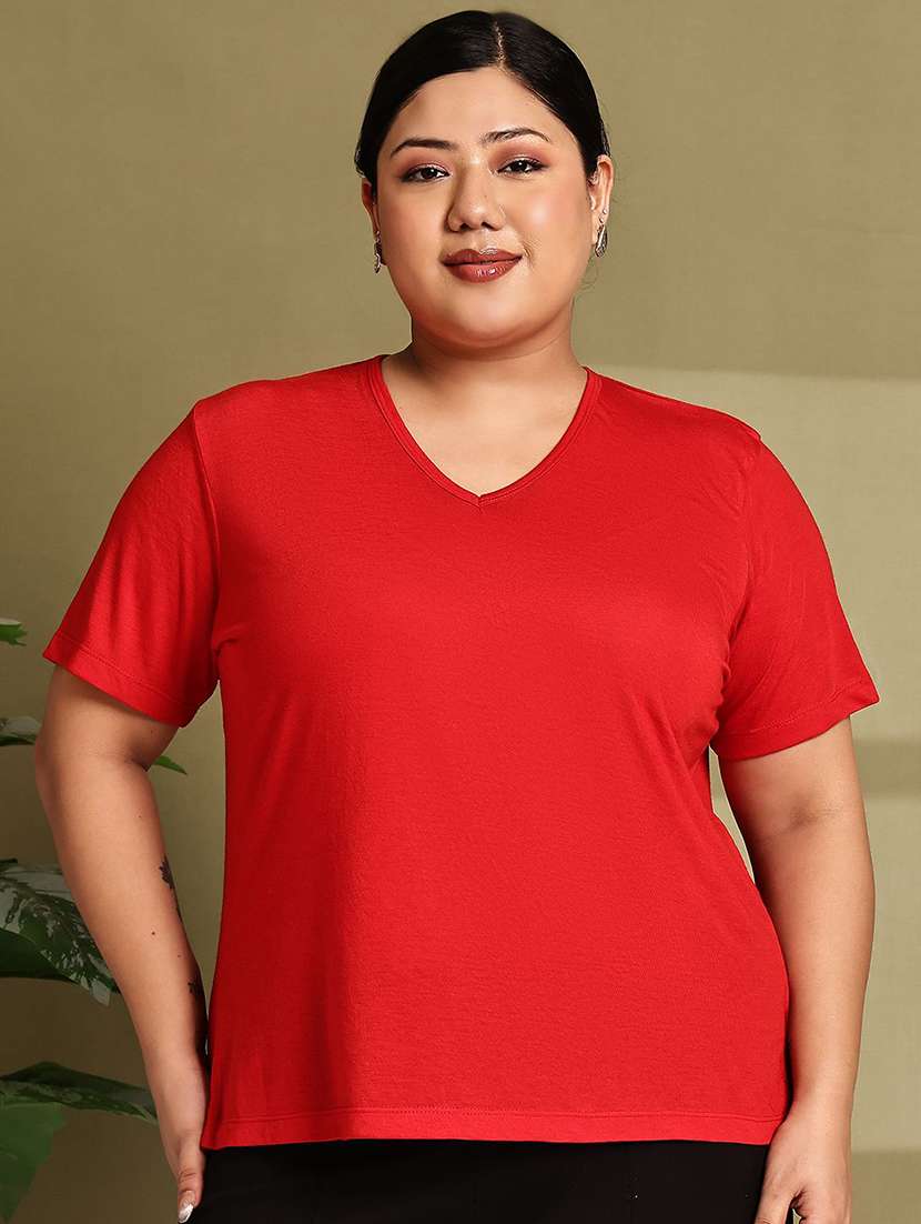 women solid short sleeve t-shirt