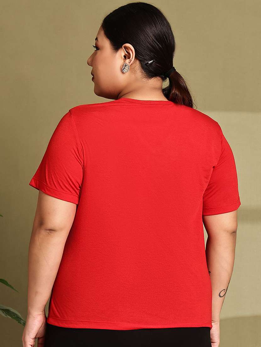 women solid short sleeve t-shirt - 22465118 -  Standard Image - 3