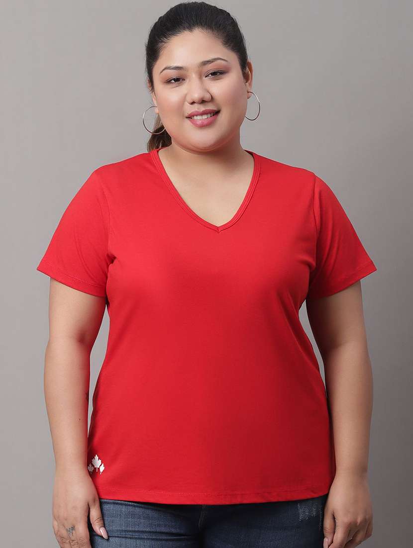 women solid short sleeve t-shirt