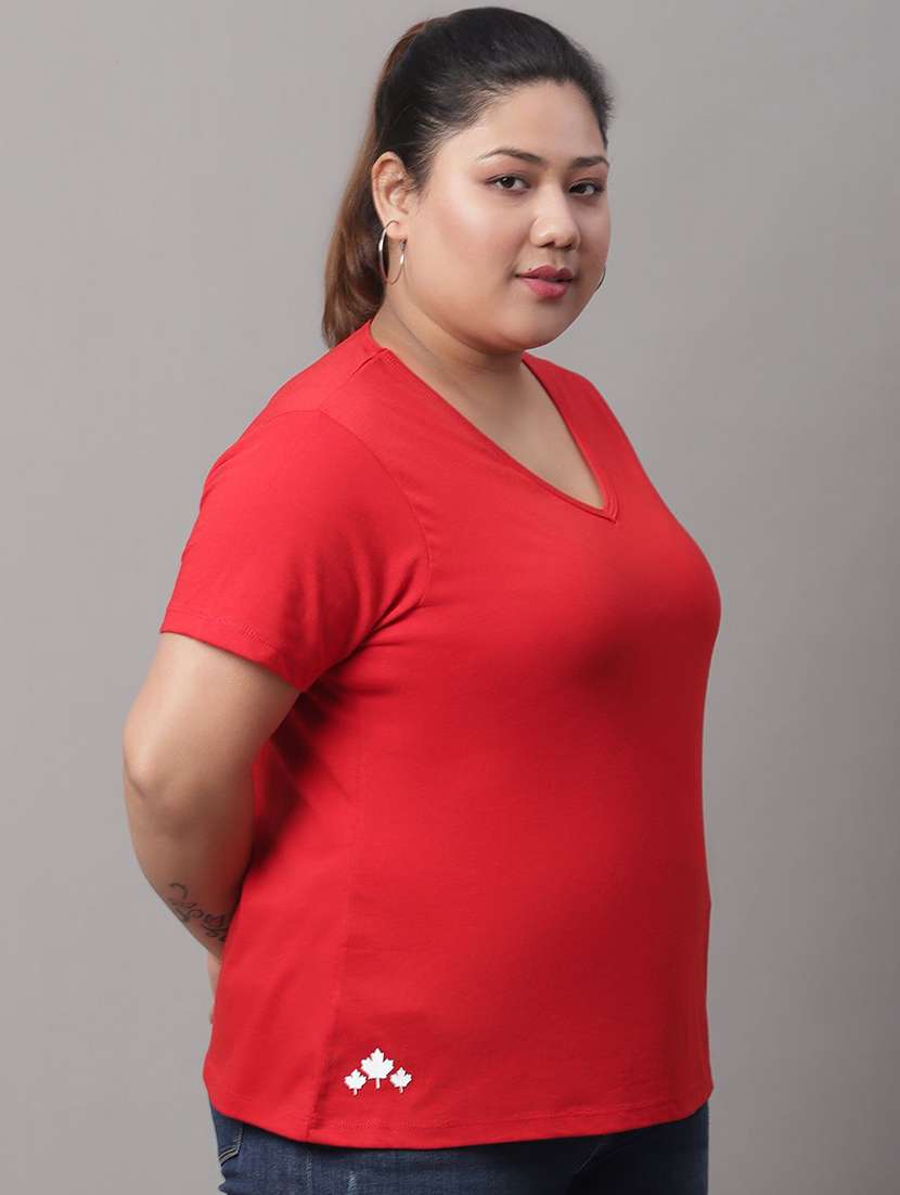 women solid short sleeve t-shirt - 22465122 -  Standard Image - 3