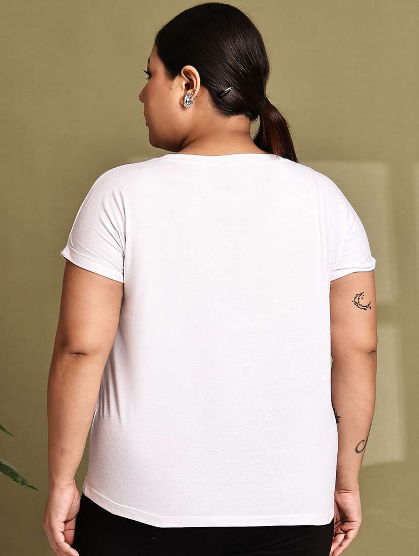 women solid short sleeve t-shirt - 22465130 -  Standard Image - 3