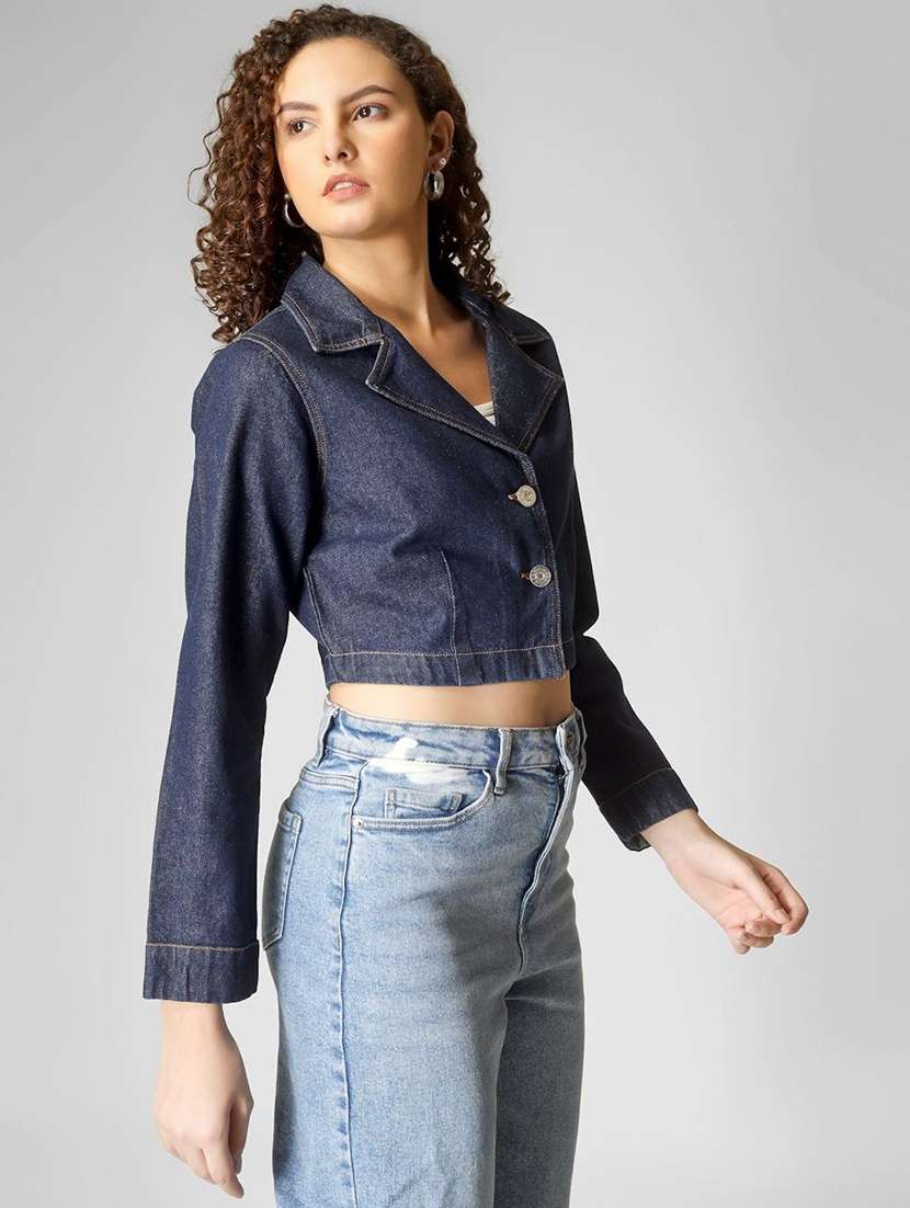 women blue denim denim jacket - 22465161 -  Standard Image - 5