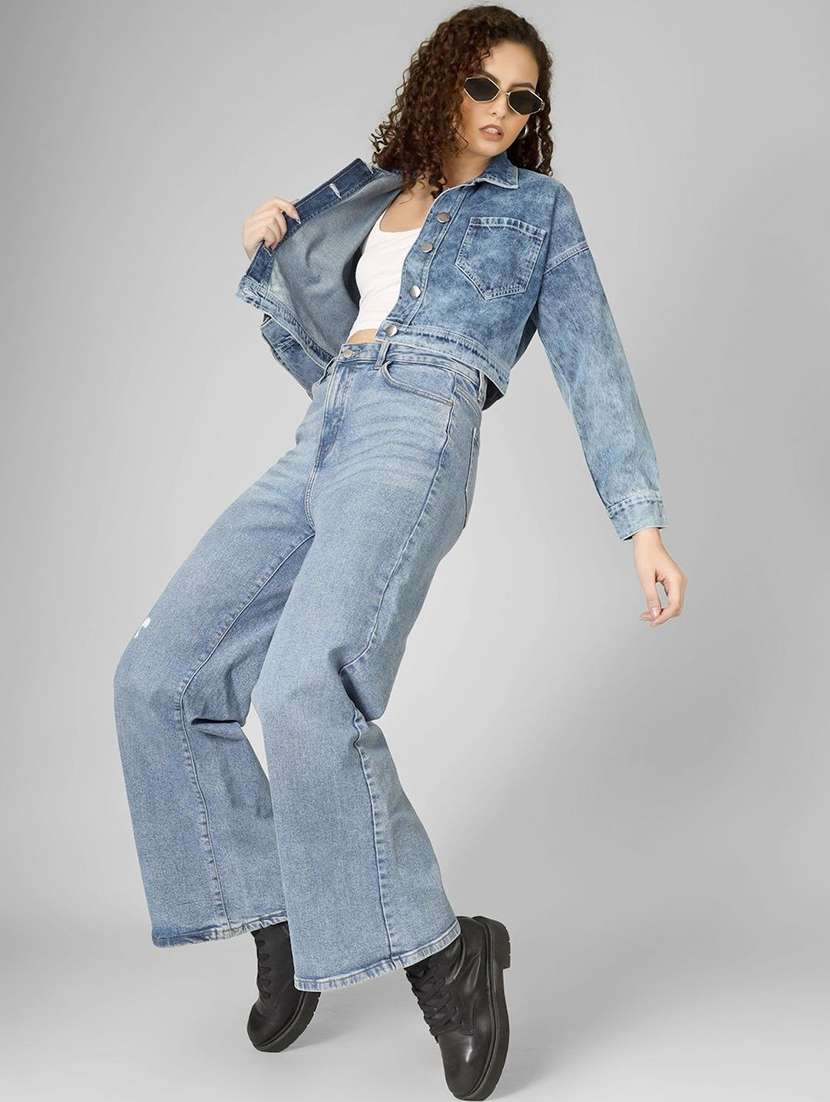 women blue denim denim jacket - 22465162 -  Standard Image - 5