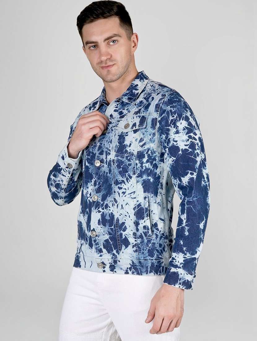 men blue denim denim jacket - 22465167 -  Standard Image - 3