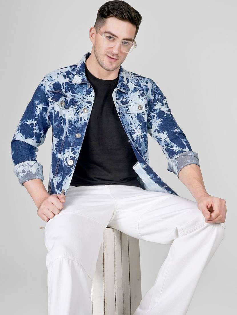 men blue denim denim jacket - 22465167 -  Standard Image - 5
