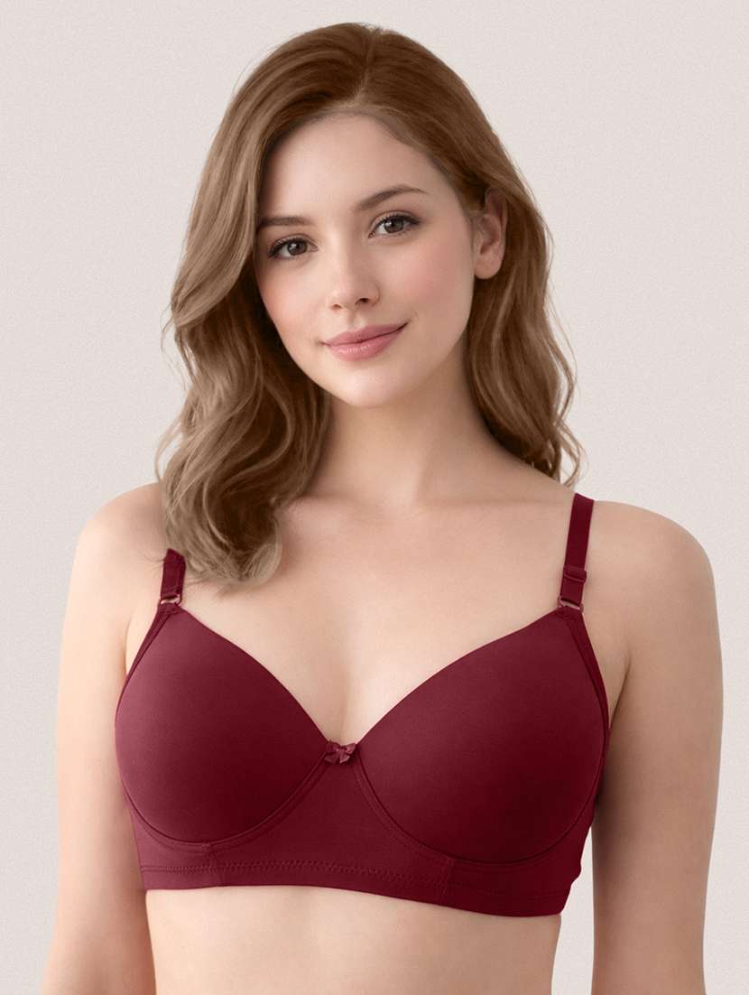 women pack of 2 solid lightly padded regular bra - 22465173 -  Standard Image - 3