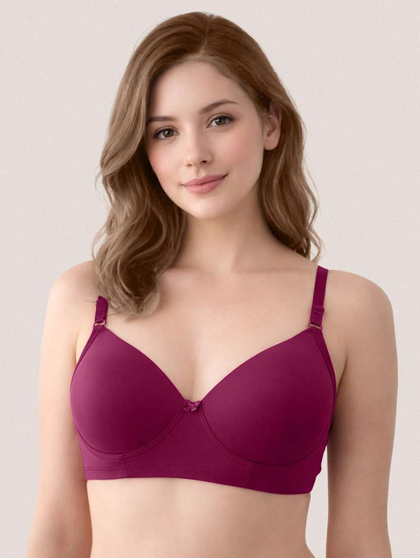 women pack of 2 solid lightly padded regular bra - 22465176 -  Standard Image - 3