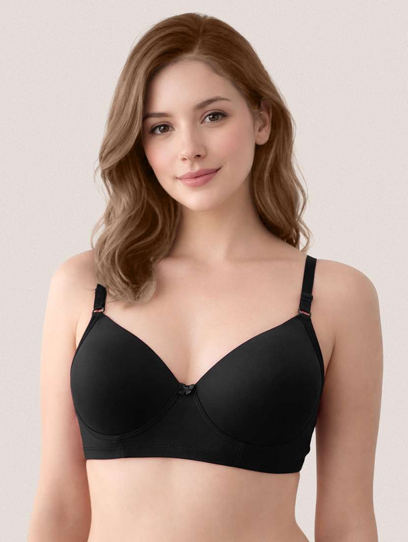 women pack of 2 solid lightly padded regular bra - 22465177 -  Standard Image - 3