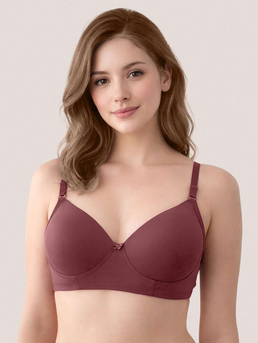 women pack of 2 solid lightly padded regular bra - 22465178 -  Standard Image - 3