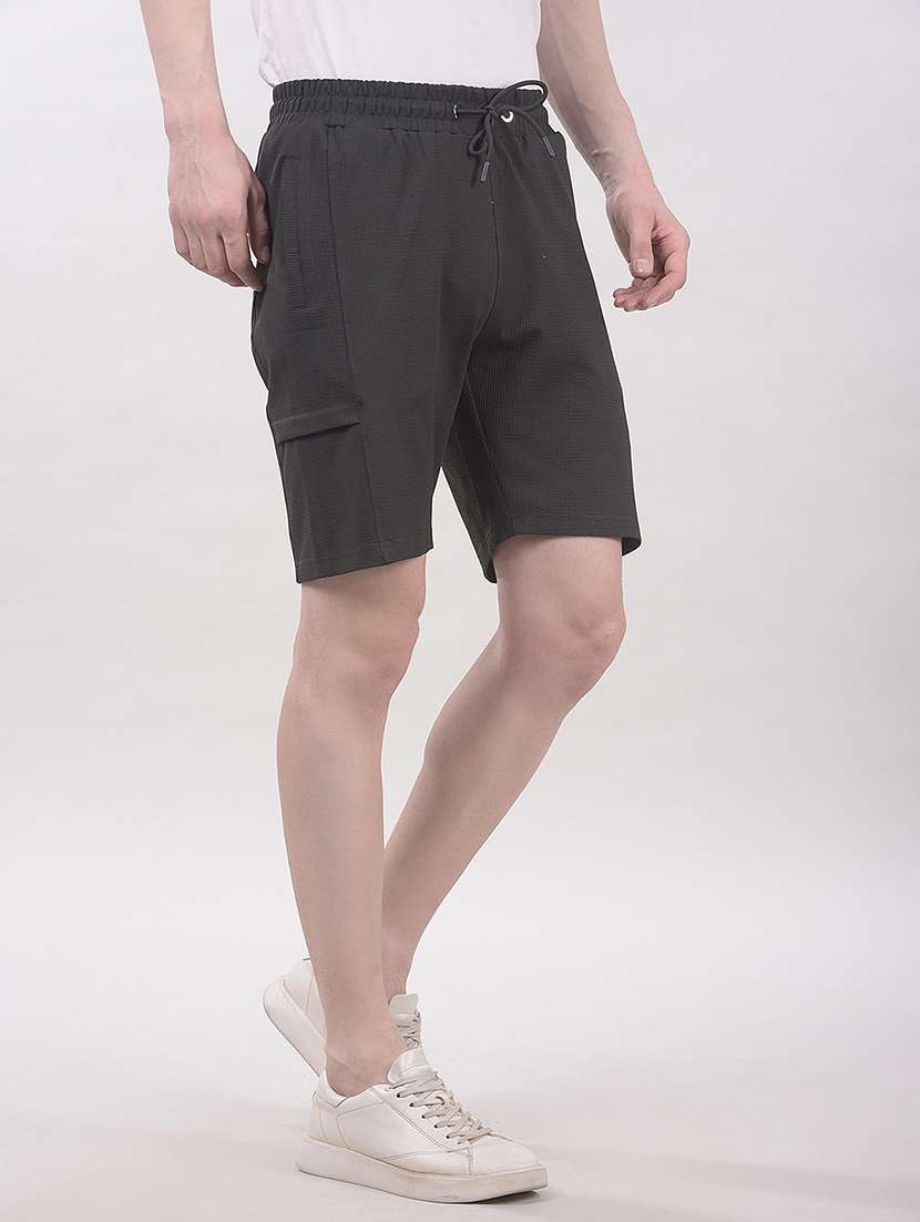 men solid mid rise regular fit sport shorts - 22465228 -  Standard Image - 3