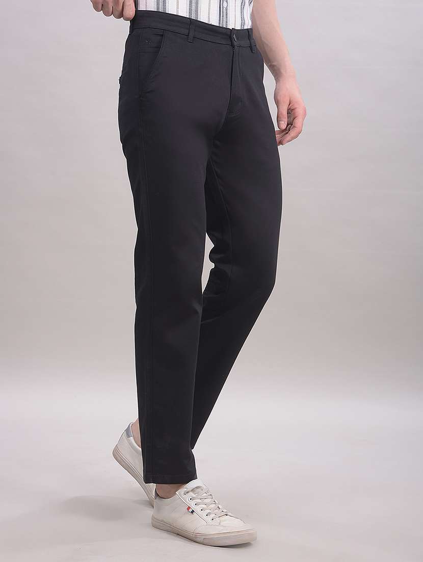 men solid mid rise chinos casual trouser - 22465246 -  Standard Image - 3