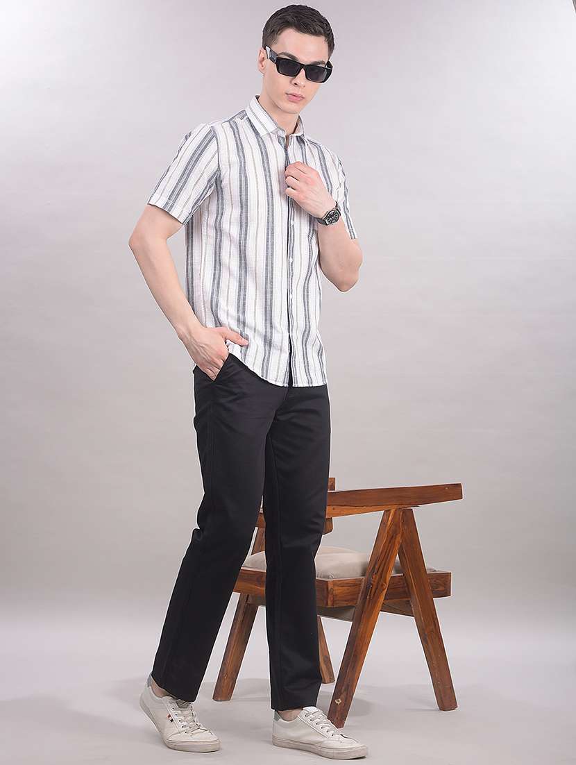 men solid mid rise chinos casual trouser - 22465246 -  Standard Image - 5