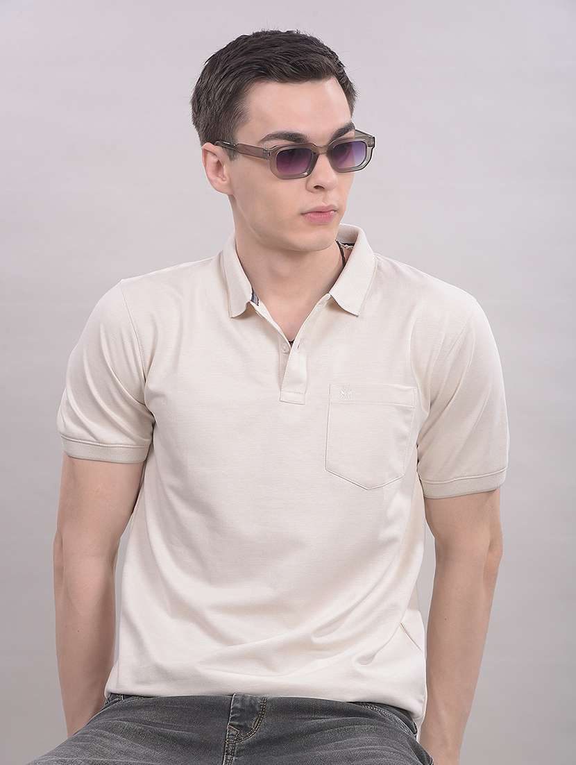 men solid short sleeve regular fit polo t-shirt