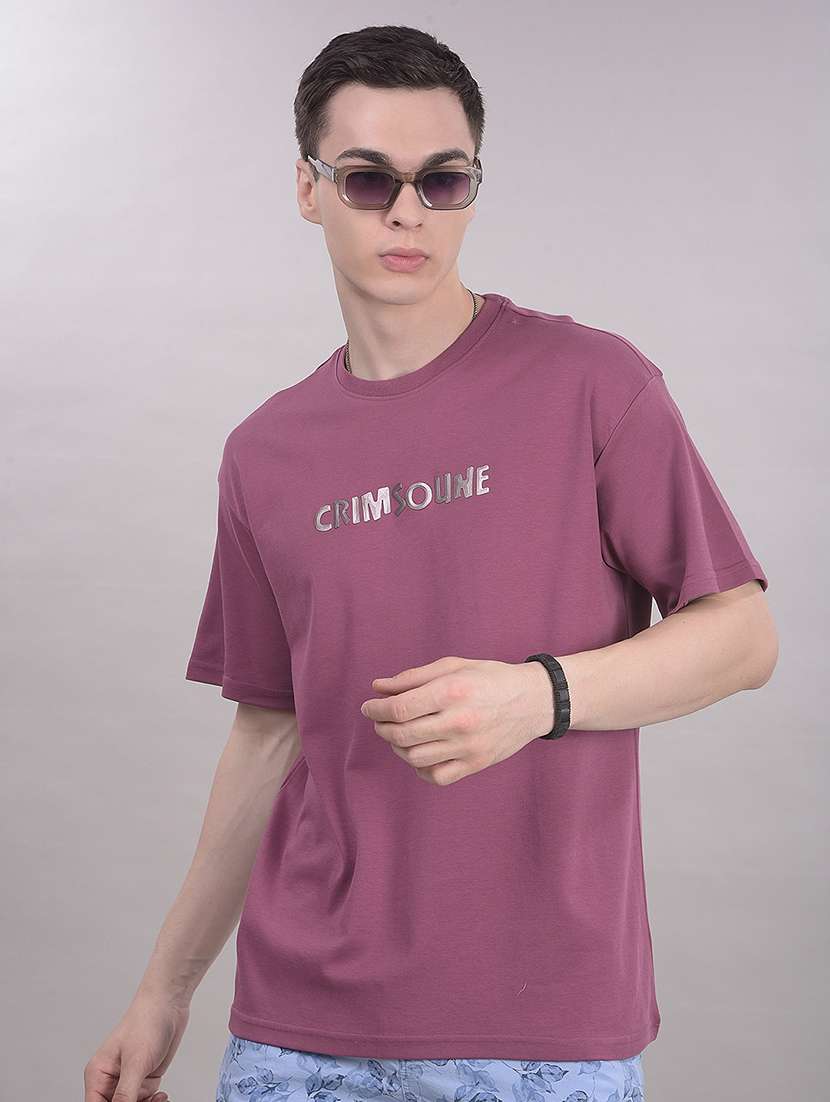 men typographic short sleeve regular fit t-shirt