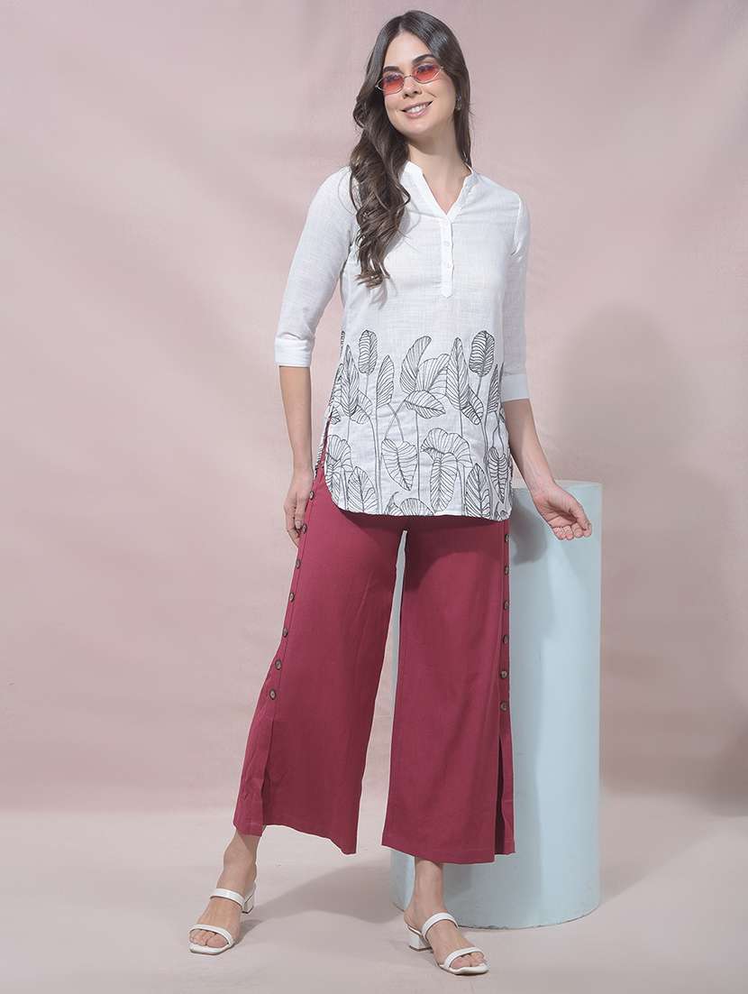 Women Printed Three Quarter Sleeves Kurti - 22465291 -  Standard Image - 5