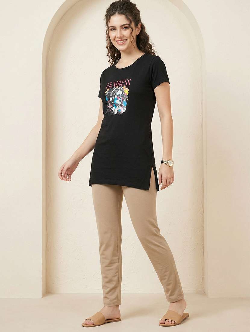 women pack of 2 printed short sleeve loungwear t-shirt - 22465344 -  Standard Image - 5