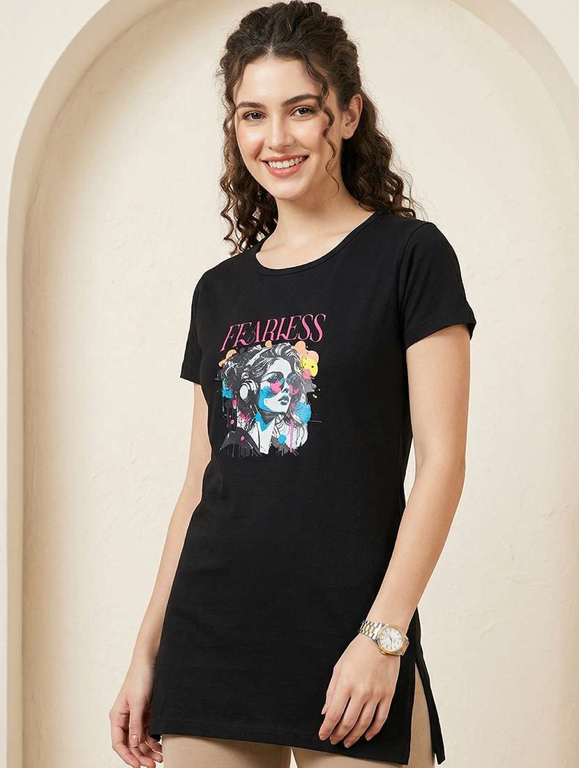 women pack of 2 printed short sleeve loungwear t-shirt - 22465345 -  Standard Image - 3