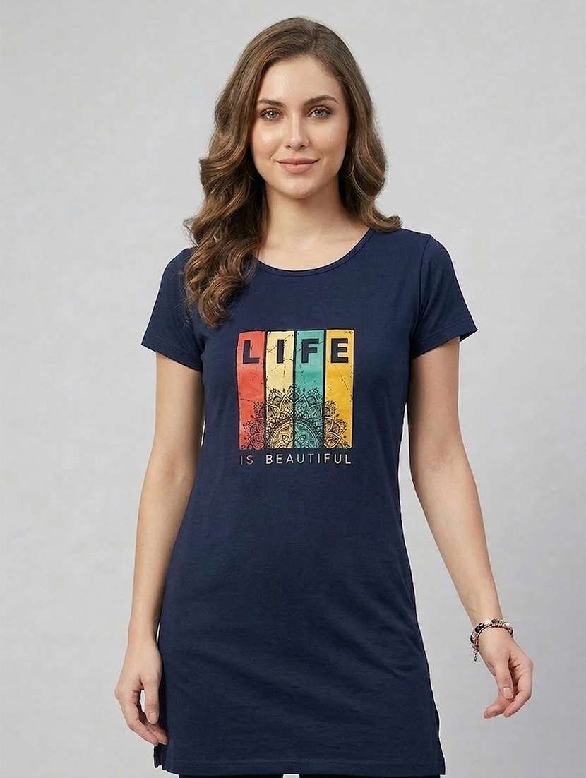 women pack of 2 printed short sleeve loungwear t-shirt - 22465362 -  Standard Image - 3