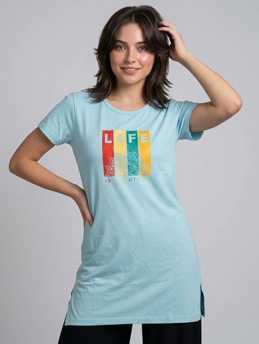 women pack of 2 printed short sleeve loungwear t-shirt - 22465366 -  Standard Image - 3