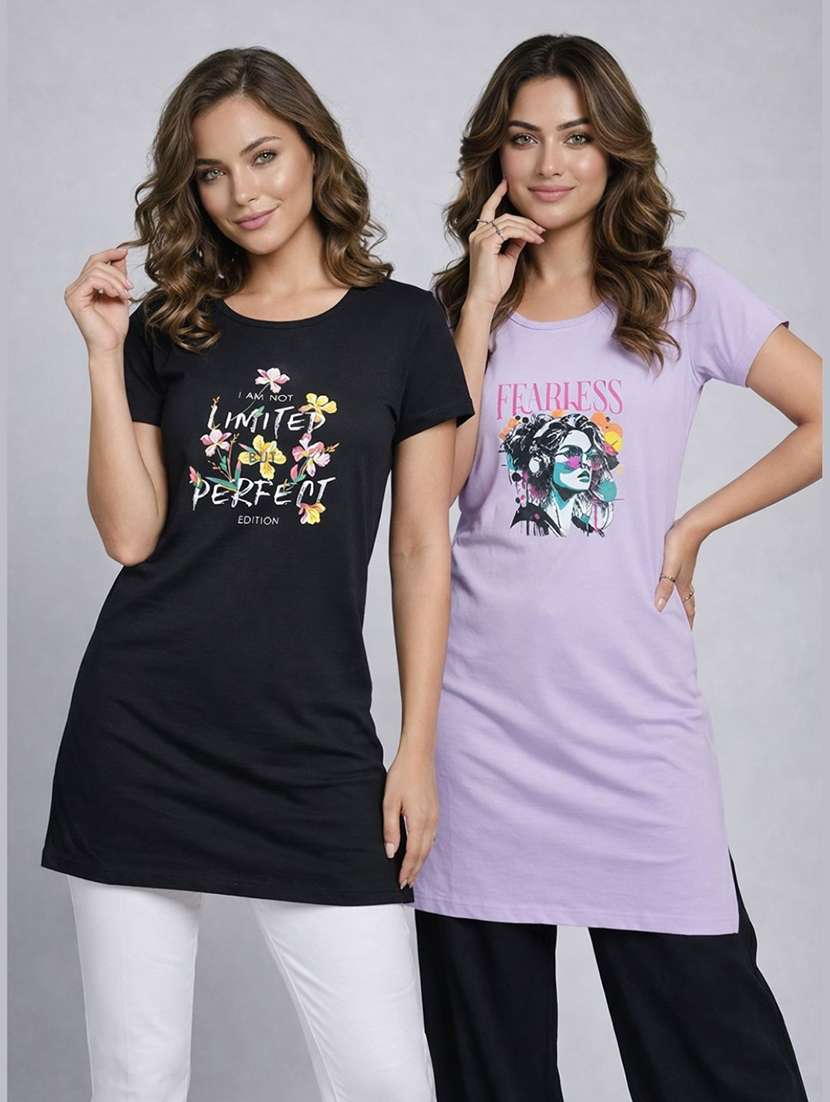 women pack of 2 short sleeve t-shirt