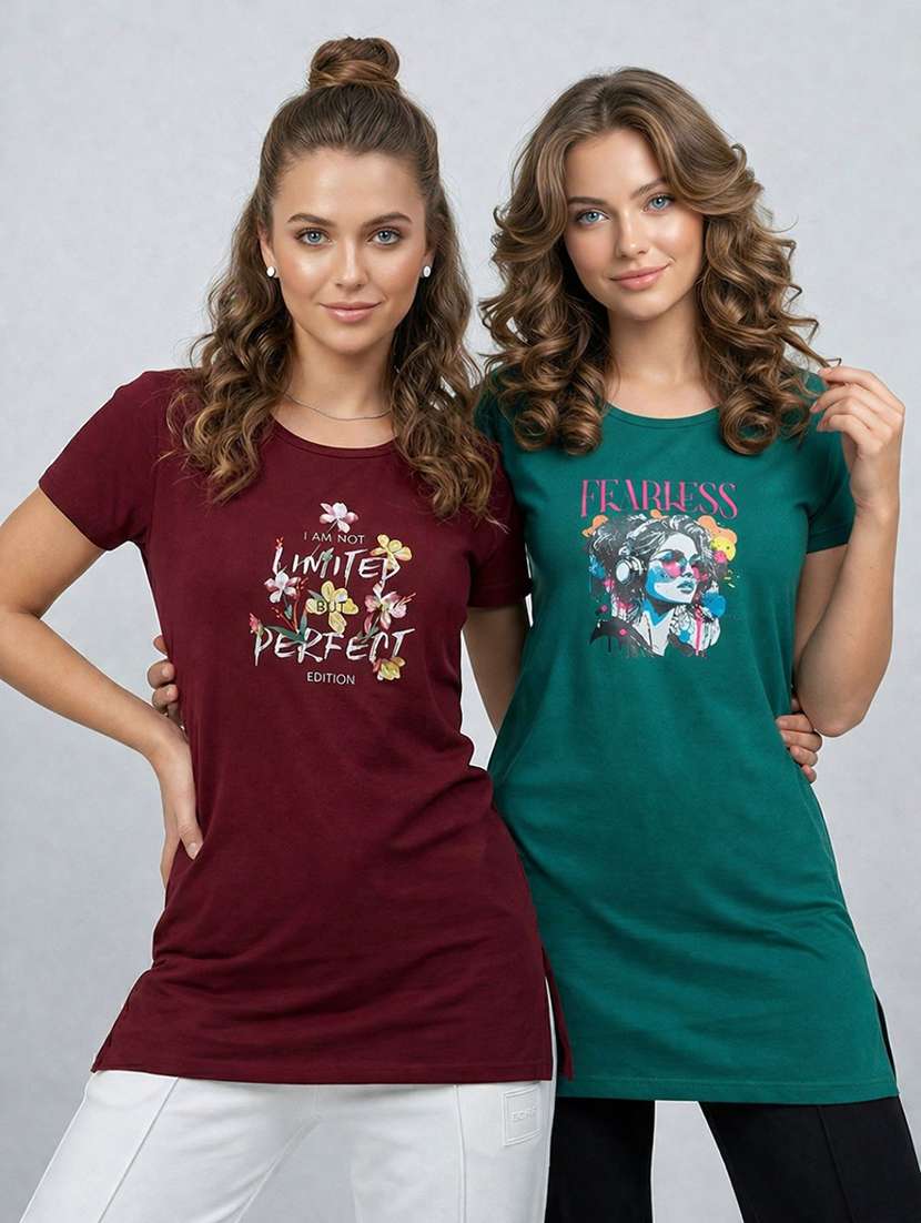 women pack of 2 short sleeve t-shirt