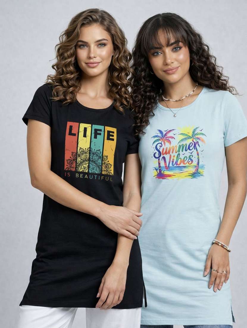 women pack of 2 short sleeve t-shirt