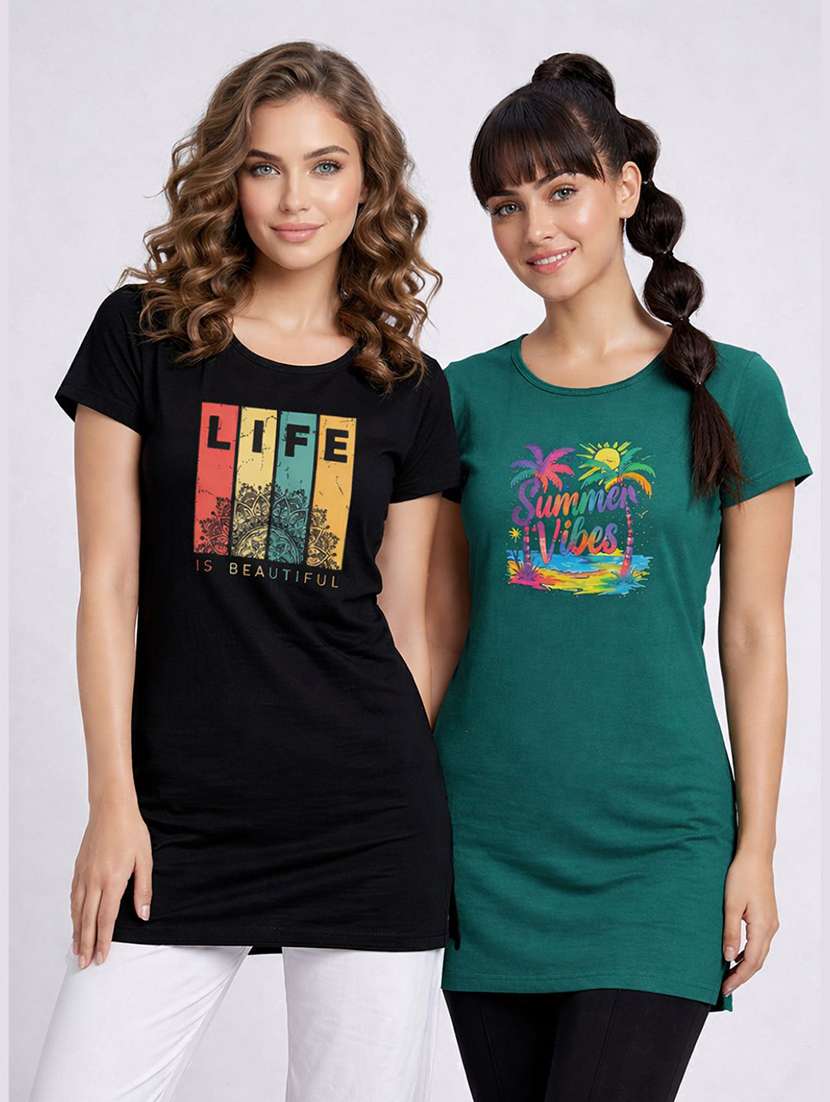 women pack of 2 short sleeve t-shirt