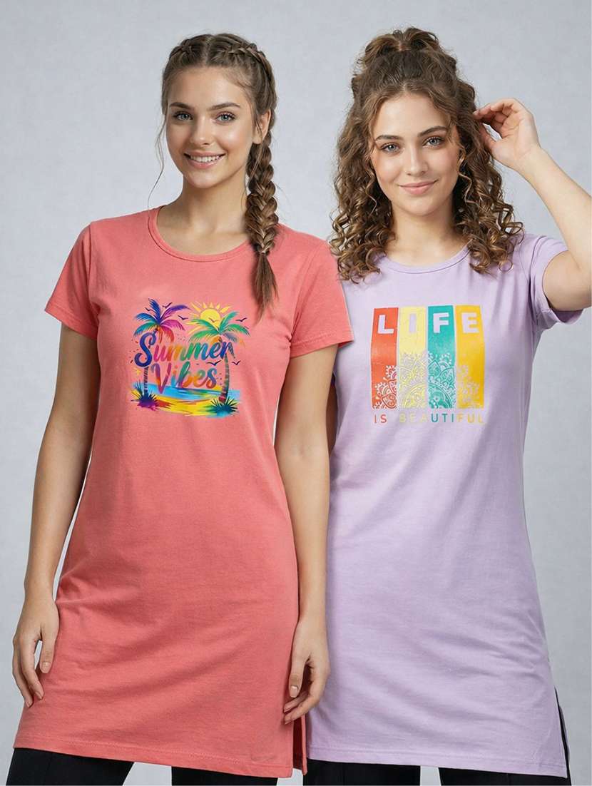 women pack of 2 short sleeve t-shirt