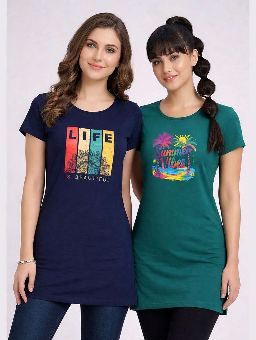 women pack of 2 short sleeve t-shirt