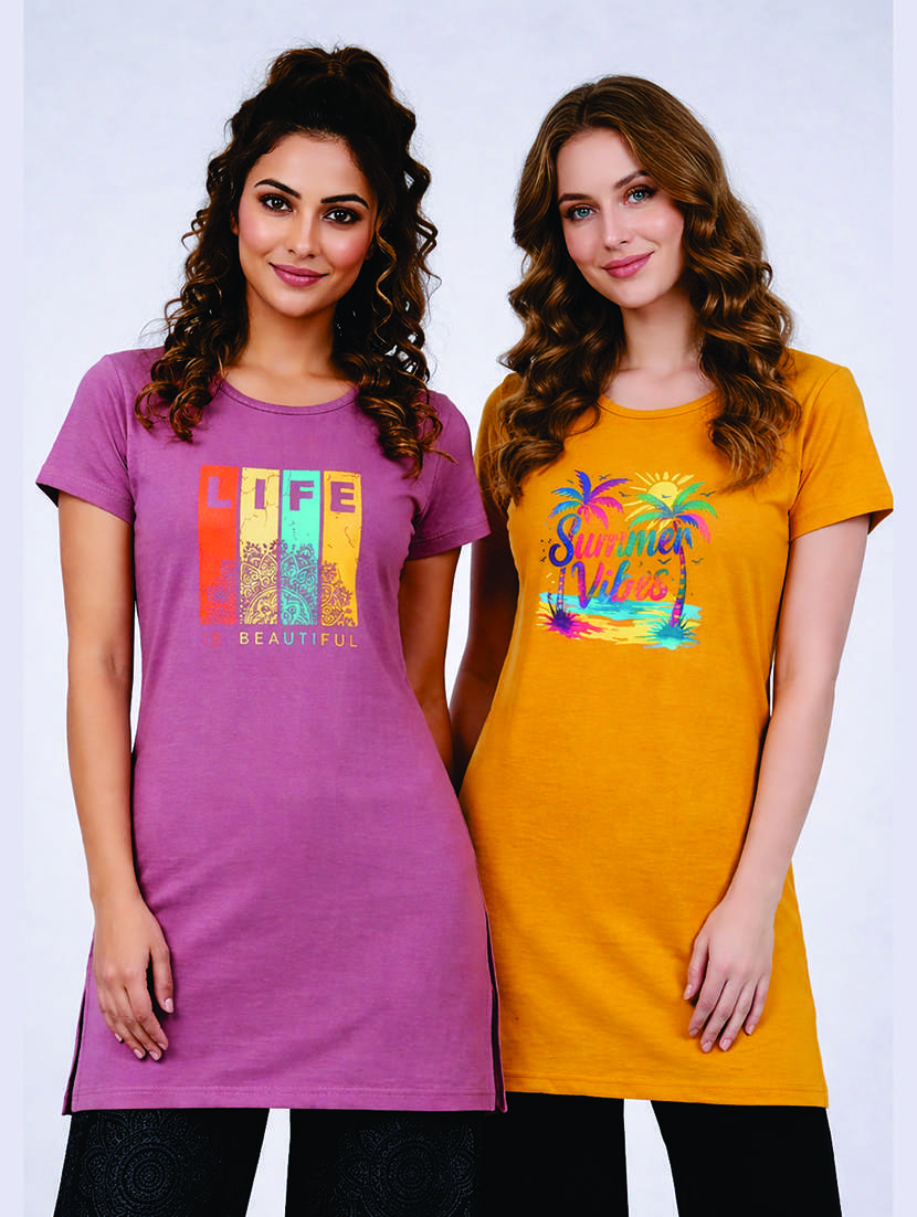 women pack of 2 short sleeve t-shirt
