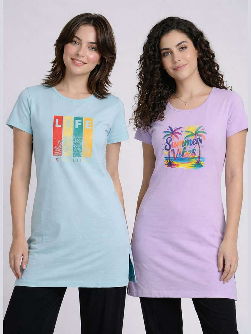 women pack of 2 short sleeve t-shirt