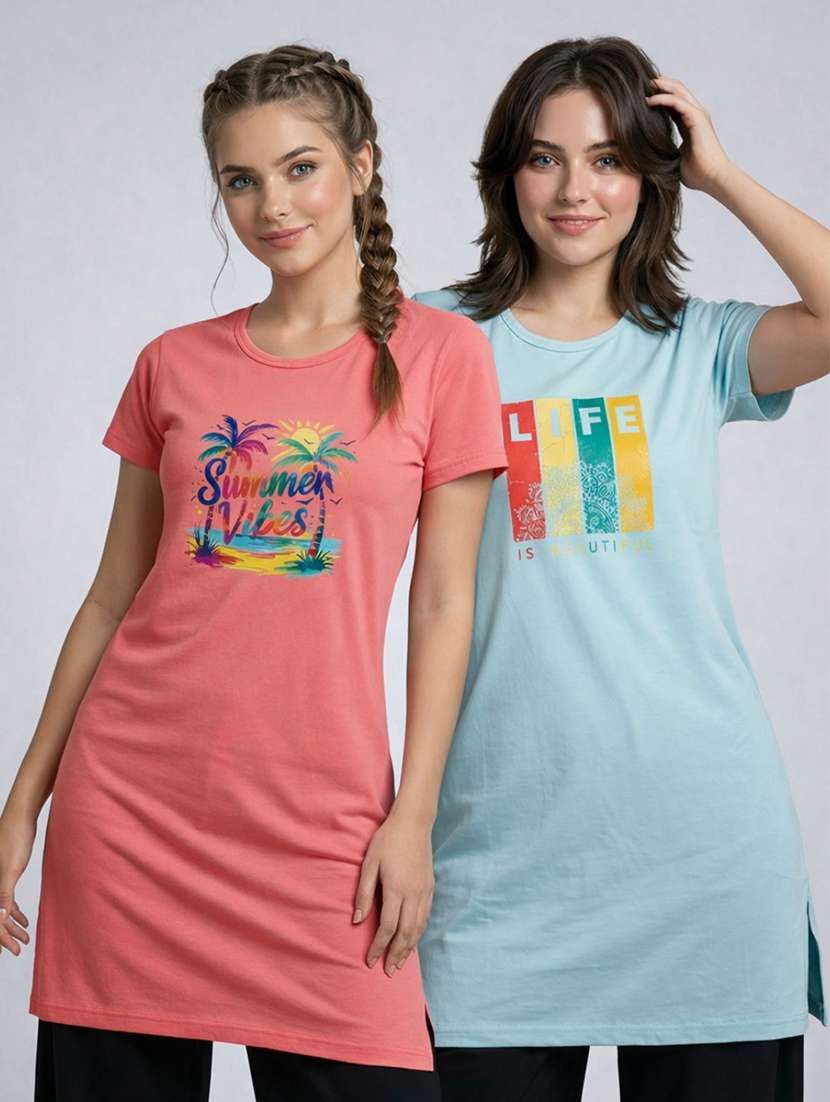 women pack of 2 short sleeve t-shirt