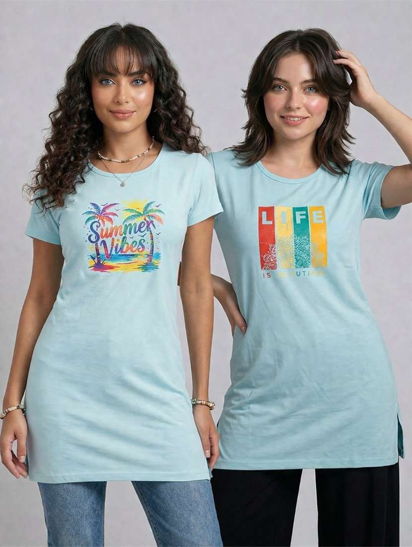 women pack of 2 short sleeve t-shirt
