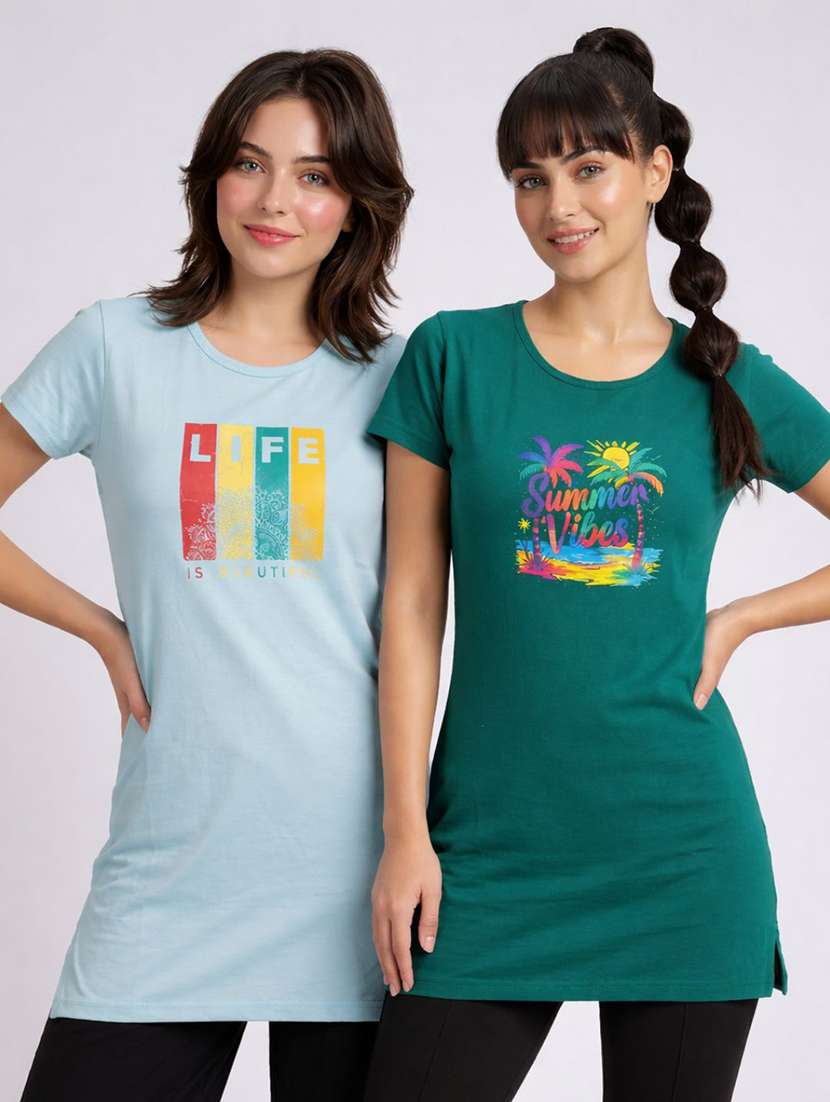 women pack of 2 short sleeve t-shirt