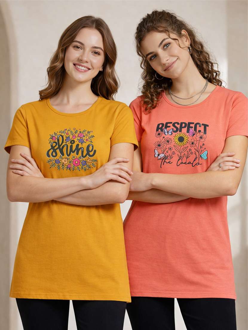 women pack of 2 short sleeve t-shirt