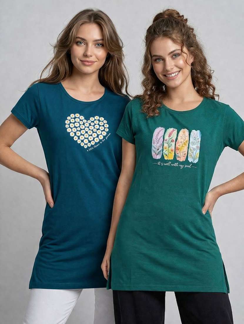 women pack of 2 short sleeve t-shirt