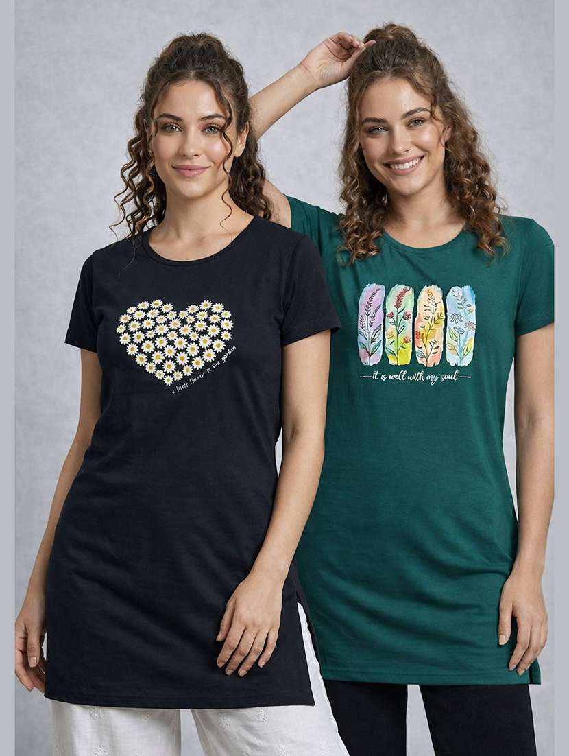 women pack of 2 short sleeve t-shirt