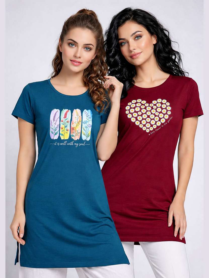 women pack of 2 short sleeve t-shirt